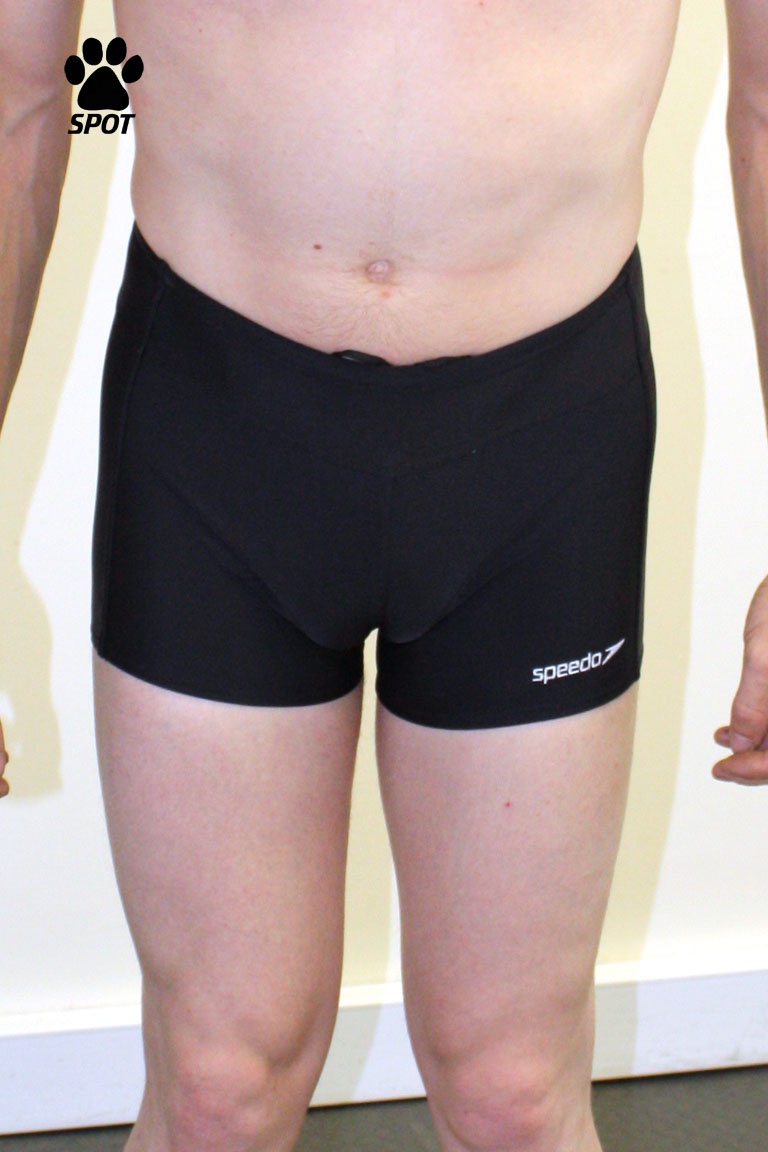 Black Speedo swim shorts â Front â ZentaiSpot