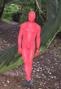 Red Zentai - Forest